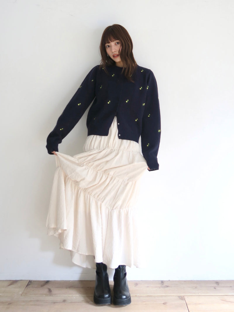 washer shirring skirt（ivory）