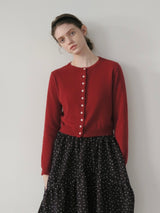 wool crew neck cardigan
