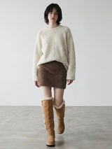 [ sample sale ] felt mini skirt