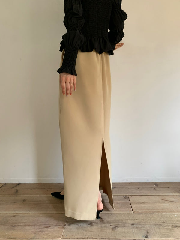 【阪急うめだ本店 POP UP】 straight maxi skirt（beige）