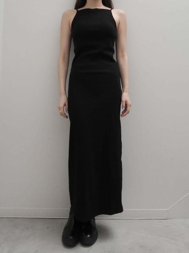 back open rib cami dress