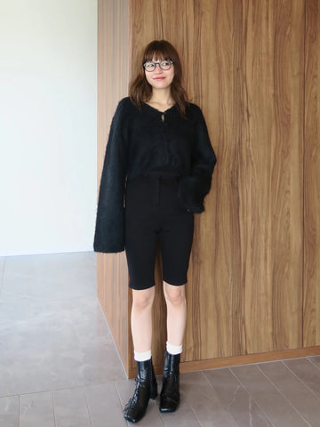 volume sleeve knit cardigan – miies miim