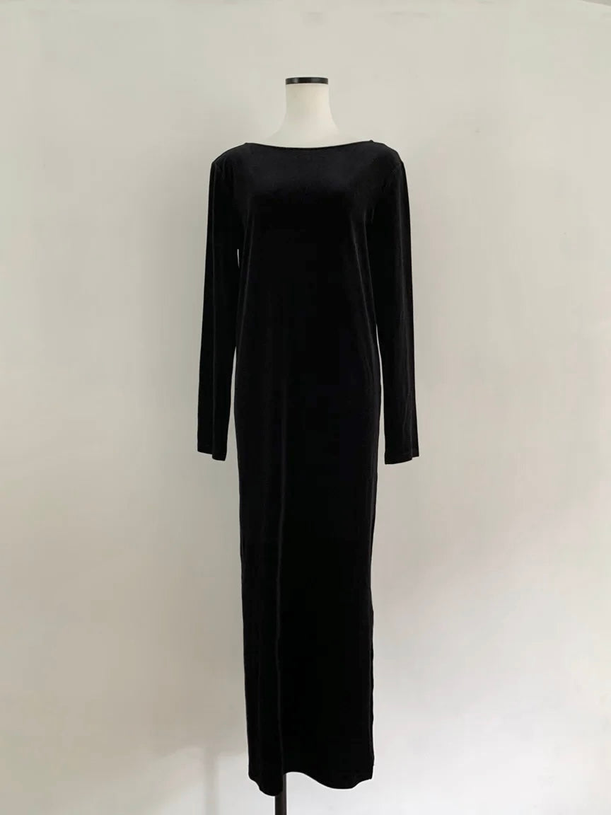 ワンピース miiesmiim BACK RIBBON VELOUR DRESS back ribbon velour dress – miies miim