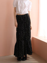 [ SAMPLE SALE ] dot washer shirring skirt