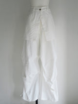wrap skirt tuck pants