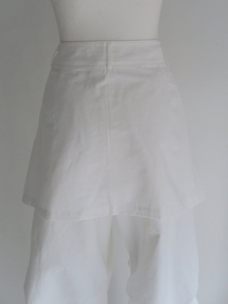 wrap skirt tuck pants