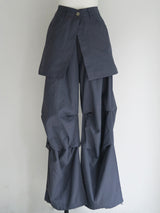wrap skirt tuck pants