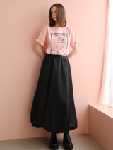 fluffy balloon maxi skirt