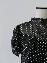 gather dot blouse