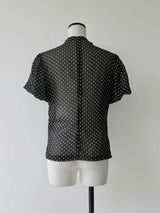 gather dot blouse
