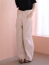 pink loose denim