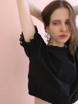 soft puff frill blouse