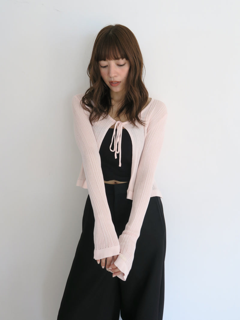 sheer ribbon cardigan