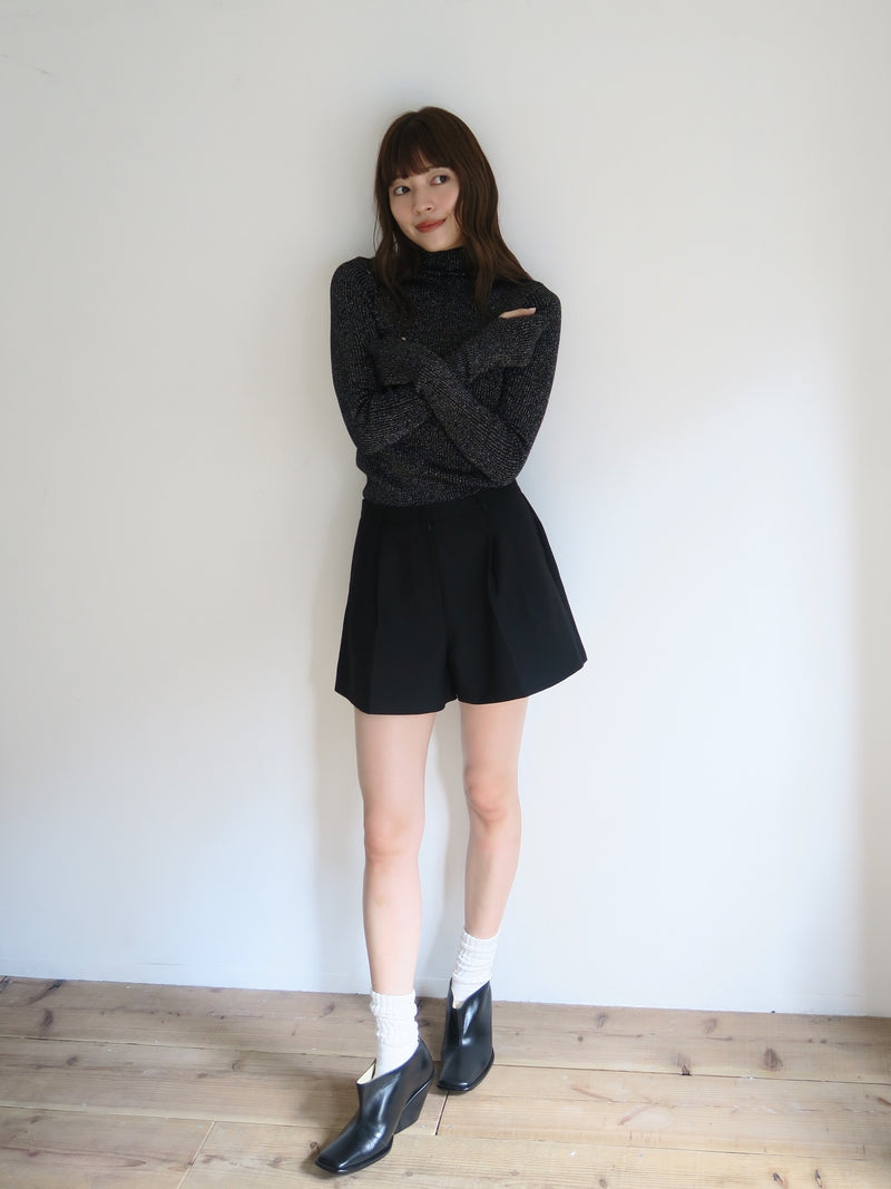 tuck short pants（black）