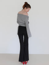 off shoulder drape tops
