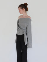 off shoulder drape tops