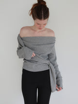 off shoulder drape tops