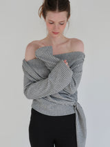 off shoulder drape tops