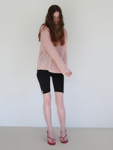 pink rib knit
