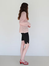 pink rib knit