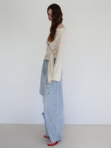 off shoulder drape tops