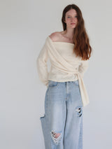 off shoulder drape tops