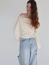 off shoulder drape tops