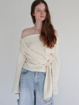 off shoulder drape tops