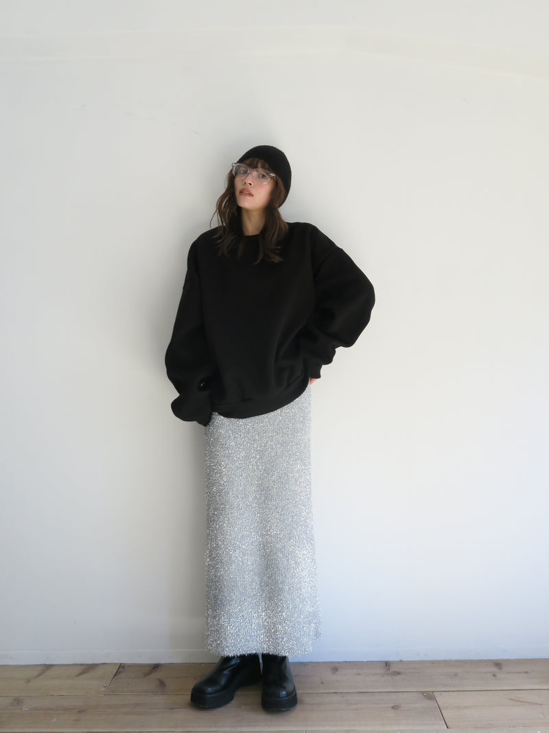 glitter knit maxi skirt