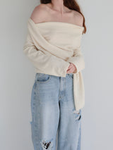 off shoulder drape tops