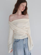 off shoulder drape tops