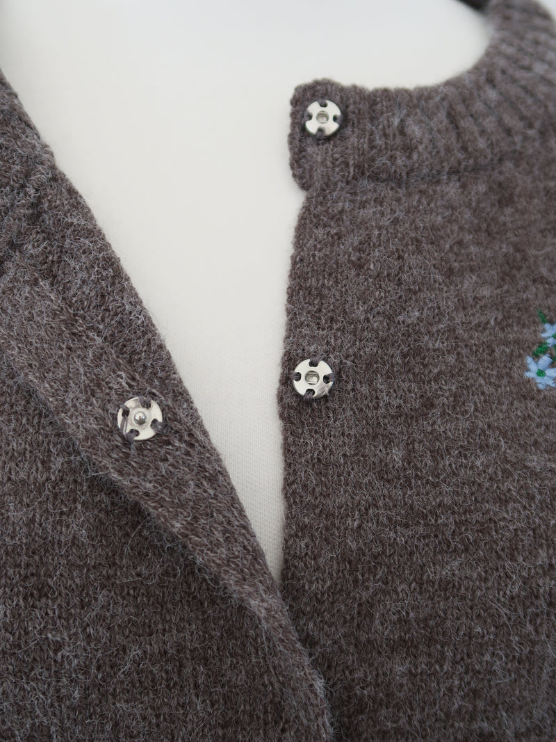 alpaca touch flower cardigan