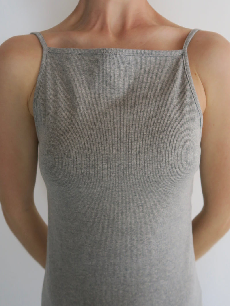back open rib cami dress