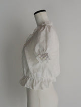 PUFF SLEEVE LACY BLOUSE