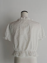 PUFF SLEEVE LACY BLOUSE