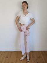PUFF SLEEVE LACY BLOUSE