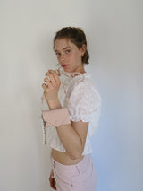 PUFF SLEEVE LACY BLOUSE