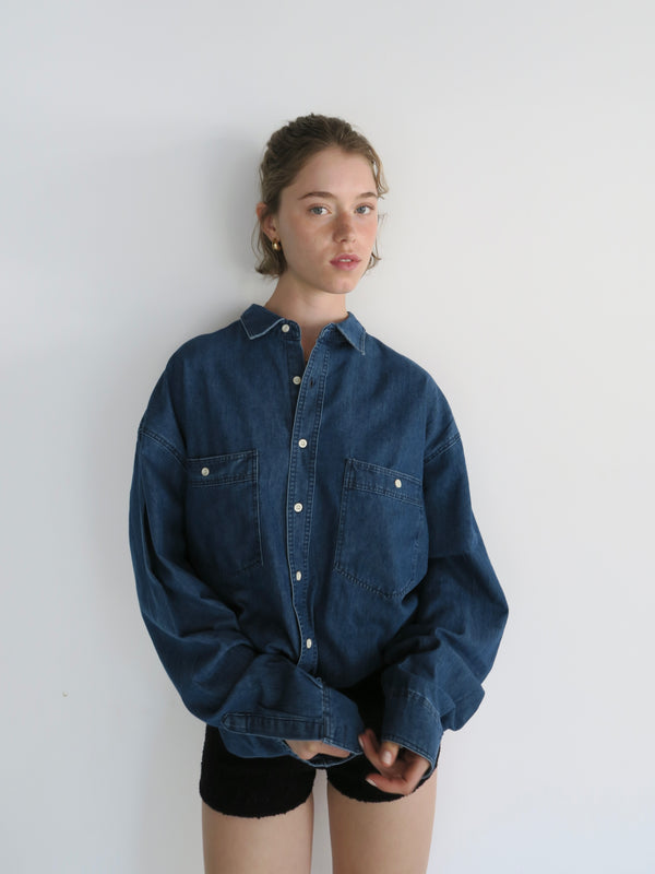 unisex / denim over shirt