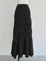 [ sample sale ] dot washer shirring skirt