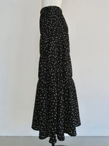 [ sample sale ] dot washer shirring skirt