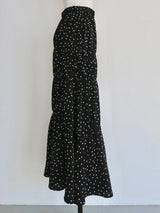 [ sample sale ] dot washer shirring skirt