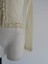 FRILLS TIGHT CARDIGAN
