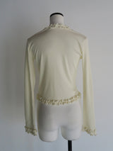 FRILLS TIGHT CARDIGAN