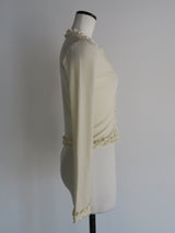 FRILLS TIGHT CARDIGAN