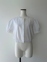 soft puff frill blouse