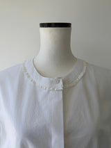 soft puff frill blouse