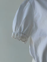 soft puff frill blouse