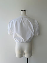 soft puff frill blouse