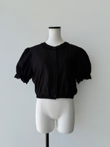 soft puff frill blouse