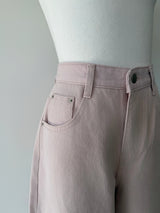 pink loose denim